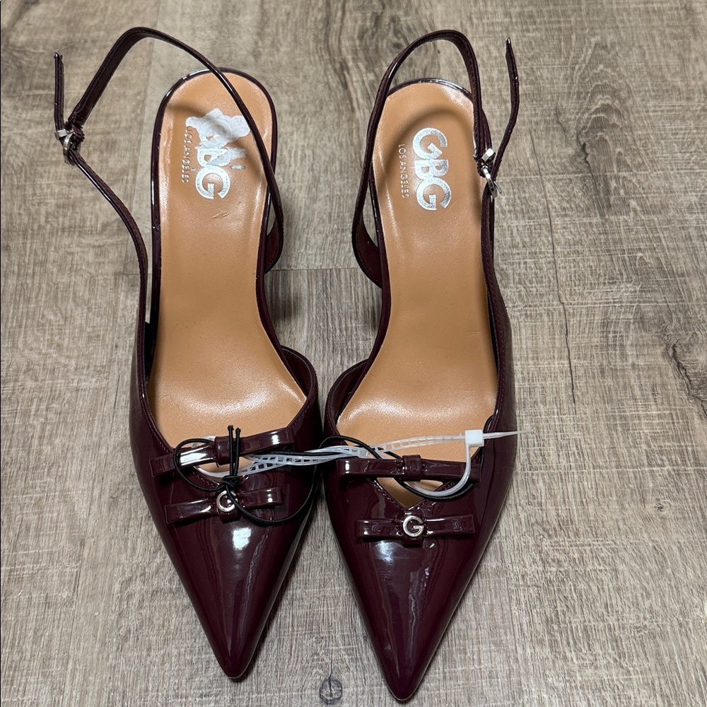 GBG Los Angeles Burgundy Heels